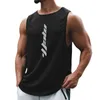 Regatas masculinas Muscle Gym Clothing Top Fitness Camisa de malha Esportes Basquete 230718