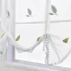 Rideau YOUZI 1PC broderie feuilles pure fenêtre moderne minimaliste rideaux ferme décor pour chambre salon