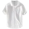 Camicie casual da uomo 2023 Camicia in tessuto Oxford a maniche corte estiva moda Comoda maglia sottile da uomo in puro cotone sottile per uomo 230718