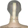 Transparent Sexy Latex Hood Costume Accessories With Feet Bag Zip At Back Without Nostril Open Rubber Mask 02052818