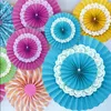 装飾的な花10pcs/lot 12 "（30cm）ティッシュペーパーファンカサメントベビーシャワーウェディングバースデーパーティーバレンタインデークリスマス