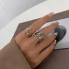 Band Rings Korean Fashion Micro-Set Zircon Music Note Ring Trend Copper Open Rings for Women Statement Finger Jewelry Wedding Decoration J230719