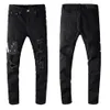 Mens Design Luxury Fashion Distressed Slim-Ben Jeans Stretch Fabric Slim High-klass återvunnet vatten Enkel generös avslappnad stil SI276Q