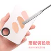 Spatule de maquillage coréenne, spatules de maquillage en acier inoxydable et ensemble de palettes, outil spécial de maquillage cosmétique pour le visage pour maquilleur, palette de peinture d'artiste acrylique