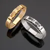 Bangle Goud Kleur Rvs Link Chain Armbanden Voor mannen Metalen Armband Mannelijke Charme Sieraden Accessoire 230718