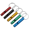 Aluminum Alloy Whistle Keyring Keychain Mini metal Outdoor Gadgets For Emergency Survival Safety Sport Camping Hunting tool pet training whistle