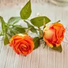 Simulation de fleurs décoratives rose ne flétrissant pas la branche artificielle à 2 têtes