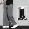 Herrbyxor sommar cool tunna mjuka beskuren löst casual sport rak solid snabb torr jogger sweatpants dagliga byxor 230718