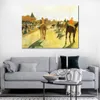 Arte em tela de Edgar Degas Pinturas a óleo figurativas Cavalos de corrida antes das arquibancadas Dançarinos modernos pintados à mão Obras de arte Decoração da entrada
