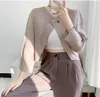 2023 New ISSEY Pleated Dress Luxury Small Coat Short Long Sleeve Cardigan One Button Casual Women's Top