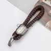 Car Key Car Custom Leather Rope Horseshoe Buckle keychain Zinc Alloy Key Rings For Hyundai GENESIS g80 g70 g90 gv80 Car keyring x0718