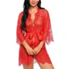 Vêtements de nuit pour femmes Babydoll érotique Nouveaux vêtements de nuit Femmes Dentelle Sheer Lingerie Sexy V-cou Vêtements de nuit Robes avec string Babydoll 259h