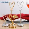 Creative Stainless Steel Metal Clip Table Number Tag Holder el Conference Name Card Display Banquet Seat Wedding Card Clip298G