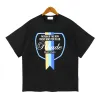 2023デザイナーシャツ夏のメンズTシャツレディースrhudeデザイナートップスレターポロス刺繍Tシャツ衣類短袖Tシャツ大型