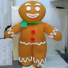 2019 İndirim Fabrikası Gingerbread Man maskot kostümü yetişkin boyutu2652