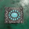 1 datorer Western Turquoise Stone Cowgirl Cowboy Belt Buckle For Men Women Fit 4cm breda jeansbälten Head254p