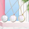 Pendant Necklaces Fashion Stainless Steel Jewelry Love Two Sides Black And White Shell Necklace Women Round Boutique Wholesale