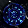 Relógios de pulso OBLVLO Branco Curvatura Motor Nave Estelar Relógio Mecânico Automático Super Luminoso Relógios Masculinos Vidro Safira Relógio à prova d'água