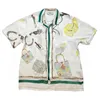 Męskie koszule SS Casablanca krótkie rękaw hawajskie jedwabna koszula plażowa 230718