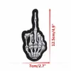 10Pcs Finger Skeleton Embroidered Patches Badges Iron-On Sew-On Fabric Stickers For Bags Clothes Hat DIY Handmade Ornament253e