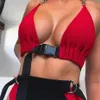 2024 Yeni Moda Kadınlar Ön Toka Braliette Bralet Sütyen Budier Crop Üstü Eklenmemiş Tank Boyutu Seksi Kamisoller Bikini Yaz Tatil Plaj Giyim Lady Kadın 473