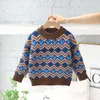 Pullover chłopcy grube swetry jesienne zimowe dzieci ciepłe aksamitne bluzy do dzieci dla dzieci 5 6 lat Sweter pullover ubrania dla dzieci HKD230719