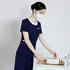 Vrouwen Tweedelige Broek Sauna Massage Vrouwelijke Receptioniste Werkkleding Sets Voetenbad Vrouwen Technicus Uniformen Schoonheidssalon Pakken