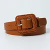 Belts 2023 Fashion Belt Women Men Colorful Solid PU Leather Material Square Pin Buckle Quality Trend Vintage Jeans Casual Style