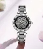 Montres-bracelets Femmes Transparent Steampunk Argent Squelette Mécanique Acier Inoxydable Montre