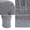 Pulls pour hommes hiver demi-fermeture éclair polaire pull plus épais col roulé pull chaud qualité mâle mince tricoté pulls en laine pour l'automne L230725