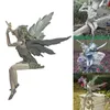 Garden Decorations Flute Fairy Flower Fairy Statue Garden Decoration Angel Wing Harts Craft Decoration 230718