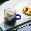 高ホウ症コーヒーカップガラスカラーシングルレイヤーマグカップファミリー朝食ガラス