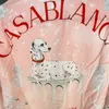 Herren Freizeithemden Sommer Casablanca Hemd Hund Alphabet Print Hawaii Lose Atmungsaktive Langarm 230718