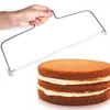 Bakvormen Dubbele draad Verstelbare Cakes Cutter RVS Cupcakes Levelers Fondant Leveling Layer Slicer Decorating Tool