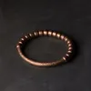 Bracelete artesanal martelado puro cobre pulseira vintage artificial oxidado estilo rock de rua metal unissex joias para homens e mulheres 230718