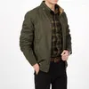Vestes pour hommes portant une veste décontractée en pur coton des deux côtés printemps et automne vêtements de travail pour personnes âgées d'âge moyen père