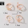 Anéis de banda Tocona Bohemian Snake Ring Sets for Women Men Charms Silver Color Geometry Liga Metal Opening Ring Party Jewelry Anillo 18866 J230719