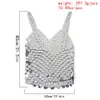 Andere Salircon Sexy Silber Farbe Pailletten Harness BH Brust Hals Körper Kette Sommer Strand Bikini Kleid Für Frauen Schmuck Nachtclub251T