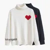 Designer sweater love heart mens woman lovers couple cardigan round amis collar womens fashion brand letter white black long sleeve clothing pullover sweater