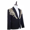 Seecins Blazer Men Suits Designs Jacket Mens Mens Speed ​​Emelcodery Singers Одежда танце