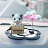 Interior Decorations Car Ornament Automotive Dashboard Decor Ornament Cute Shaking Head Cat Toys Gift Car Accessories Interior Doll Auto Decoration x0718