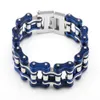 316L rvs charm Heren motorfiets ketting armband blauw zilver Rood Trendy Bike biker ketting armbanden Voor Mannen Gift249u