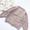 Pull 2022 Doux Enfants Filles Floral Brodé Het Pull Cardigans Vestes Bonbons Printemps Automne Outw Bulle Crochet Fleur Vêtements HKD230719