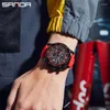 Armbanduhren Sport Wasserdichte Uhr SANDA 5314 Männer Mode Datum Stoppuhr Quarz Armbanduhr Luxus Business Original Design Männliche Uhr
