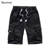 Mäns shorts Men Summer Breeches Shorts 2022 Cotton Casual Bermudas Black Men Boardshorts Homme Classic Brand Clothing Beach Shorts Male L230719