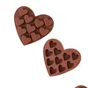 قوالب الخبز Sile Cake Mod 10 Latices على شكل قلب شوكولاتة DIY إسقاط تسليم المنزل حديقة المطبخ المطبخ بار BAKEDWARE DHGET