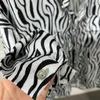 Vrijetijdsoverhemden voor heren Lente en zomer Originele modeontwerper Draperen Strijkvrij Losse Zebraprint Overhemd Tooling Dun