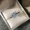 Настоящие серебряные 925 ювелирные изделия 12 -мм лаборатория Moissanite Diamond Wedding Congeding Rings для женщин Связь на валентинки кольцевые подарки268R