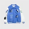 Kurtki męskie amerykańskie litera Flocking Hafted Jackets Coats Men Y2K Street Retro Trend Baseball Mundur Kurtki Para Casual Wild Jacket 230718