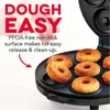 US Plug Mini 700W Donut Maker Machine For Kid-Friendly Breakfast, Snacks, Desserts & More With Non-stick Surface, Makes 7 Doughnuts, Donut Print Pink Blue Red